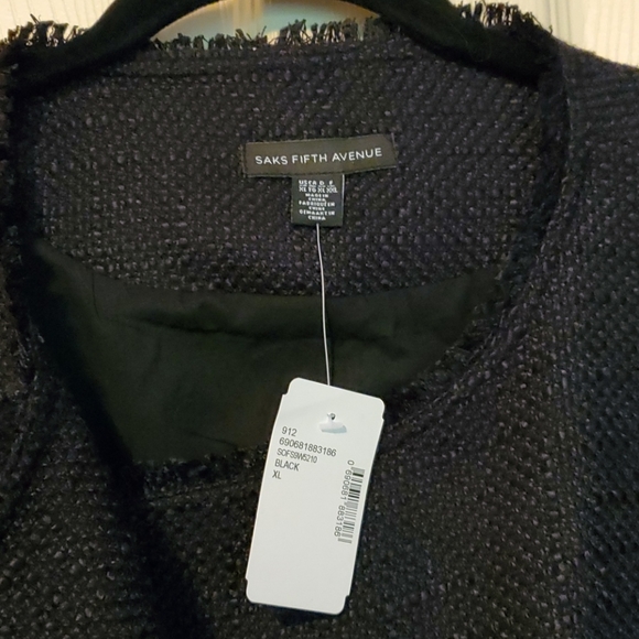 🖤Saks Fifth Avenue 🖤 tweed, open front jacket - Picture 3 of 11